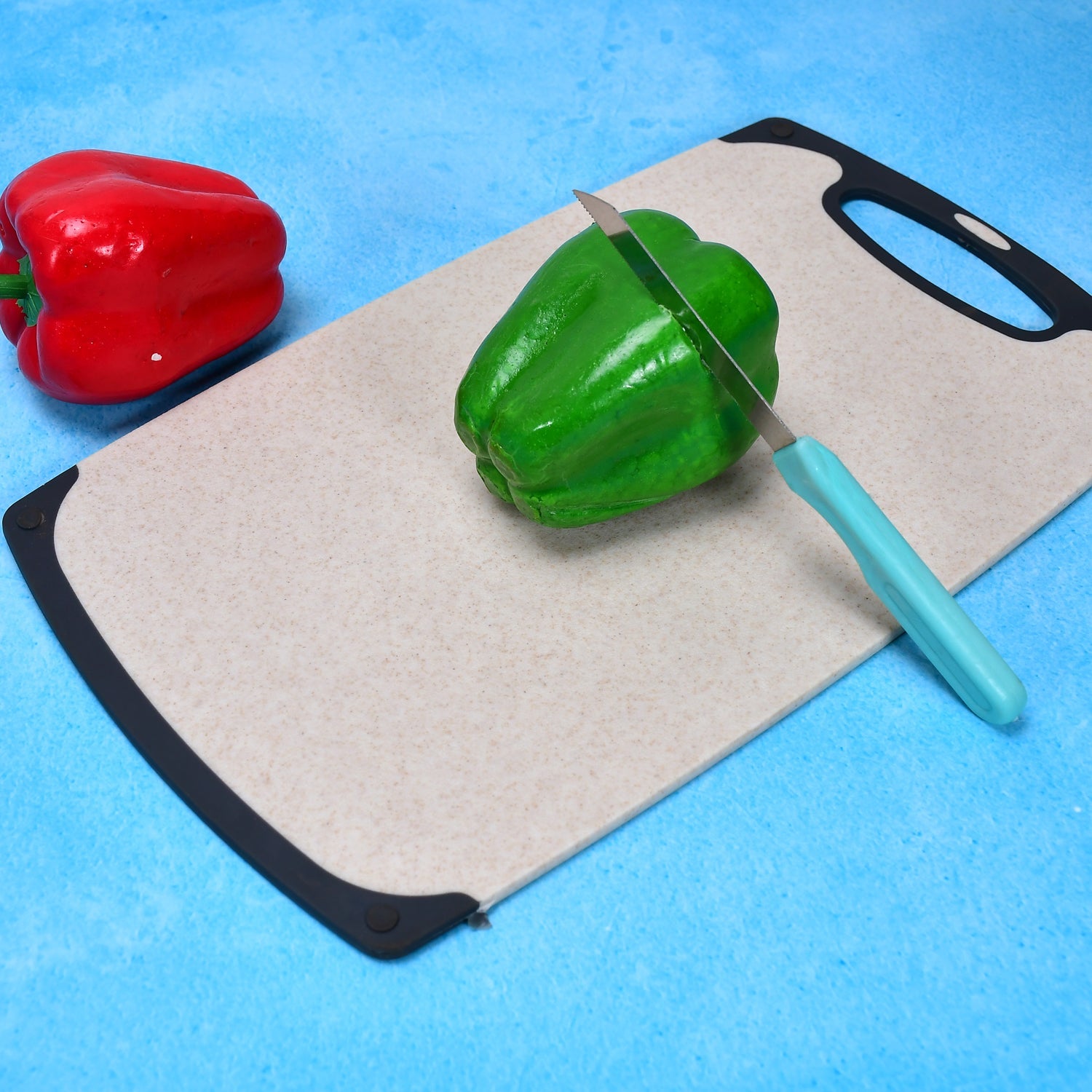 2447 Vegetables and Fruits Cutting Chopping Board Plastic Chopper Cutter Board Non-slip Antibacterial Surface with Extra Thickness DeoDap 2447 Vegetables and Fruits Cutting Chopping Board Plastic Chopper Cutter Board Non-slip Antibacterial Surface with Extra Thickness DeoDap